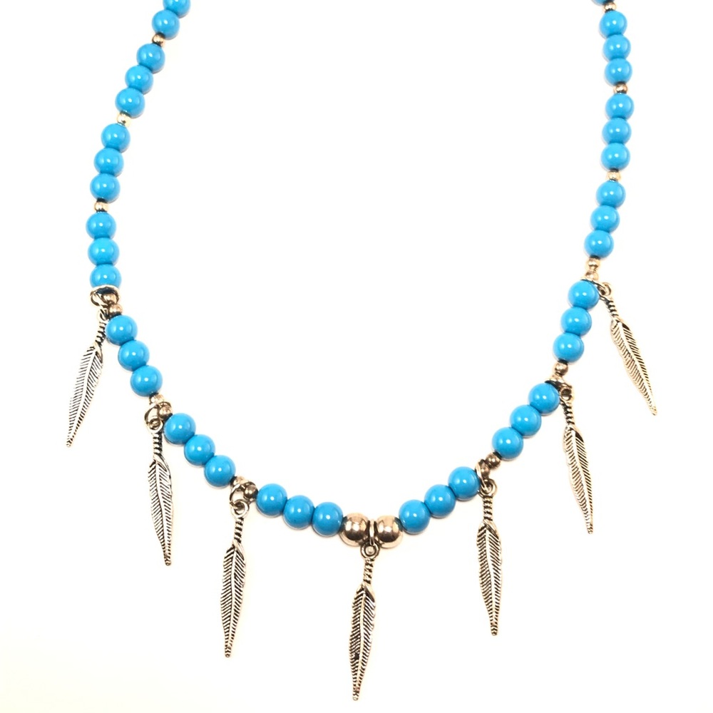 18” Turquoise and pewter